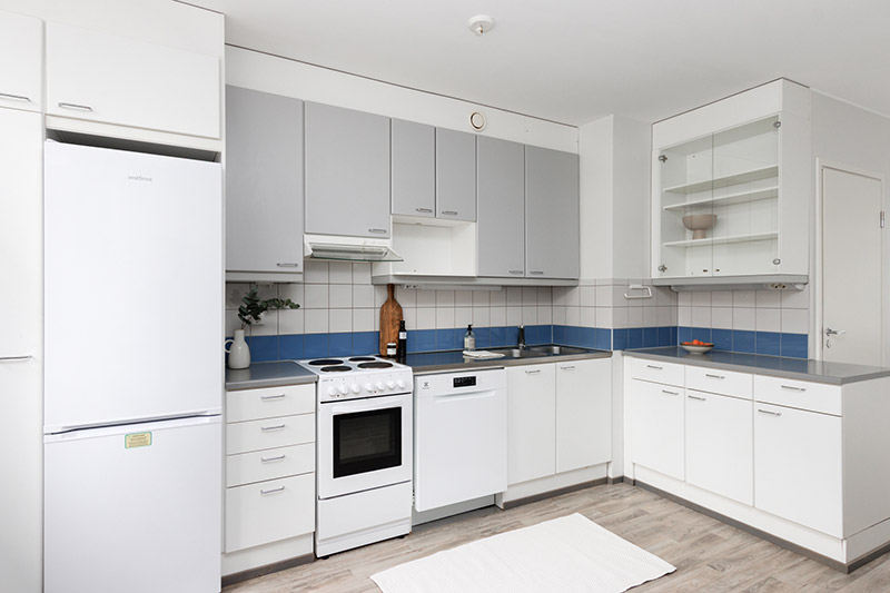 Lohkaretie kolmion keittiö 3D kuva